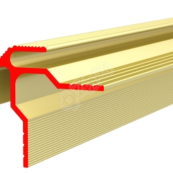 Профиль алюминиевый ALU-FAST Vg, угловой внешний, анодированный золотой, 90°, паз под материал 3 мм, длина 4.5 м