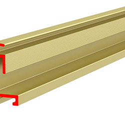 Профиль алюминиевый ALU-FRAME 44g, анодированный золотой, длина 3.05 м