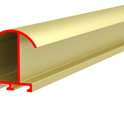 Профиль алюминиевый ALU-FRAME 74g, анодированный золотой, длина 3.05 м