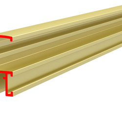 Профиль алюминиевый ALU-FRAME 89g, анодированный золотой, длина 3.05 м