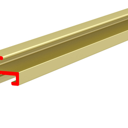 Профиль алюминиевый ALU-FRAME 6g, анодированный золотой, длина 3.05 м