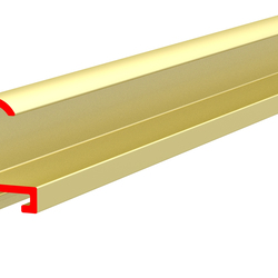 Профиль алюминиевый ALU-FRAME 2g, анодированный золотой, длина 3.05 м