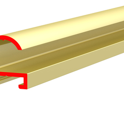 Профиль алюминиевый ALU-FRAME 7gp PLUS, анодированный золотой, глянцевый, длина 3.05 м