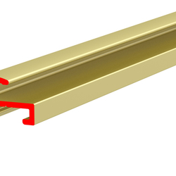 Профиль алюминиевый ALU-FRAME 6gp PLUS, анодированный золотой, глянцевый, длина 3.05 м