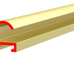 Профиль алюминиевый ALU-FRAME 7g, анодированный золотой, длина 3.05 м