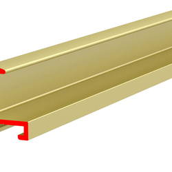 Профиль алюминиевый ALU-FRAME 1gp PLUS, анодированный золотой, глянцевый, длина 3.05 м