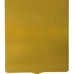 Пластина для сублимации, металлическая, форма герб, искрящееся золото (для плакетки герб 20 х 24 см)