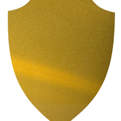 Пластина для сублимации, металлическая, форма щит, искрящееся золото (для плакетки щит 20 х 24 см)