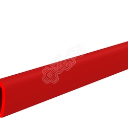 Профиль пластиковый U-НОРМ, 3 мм, красный, глянцевый, длина 3 м