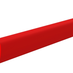 Профиль пластиковый U-НОРМ, 5 мм, красный, глянцевый, длина 3 м