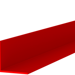 Профиль пластиковый L-НОРМ, 20 х 20 мм, красный, глянцевый, длина 3 м