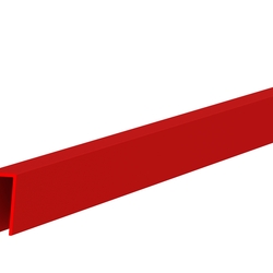 Профиль пластиковый П-НОРМ, 2 мм, красный, глянцевый, длина 3 м