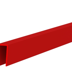 Профиль пластиковый П-НОРМ, 3 мм, красный, глянцевый, длина 3 м