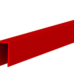 Профиль пластиковый П-НОРМ, 4 мм, красный, глянцевый, длина 3 м