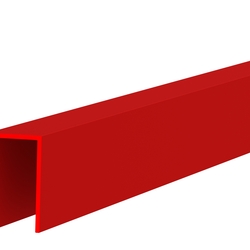 Профиль пластиковый П-НОРМ, 6 мм, красный, глянцевый, длина 3 м