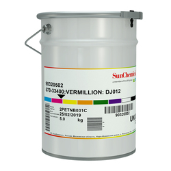 Краска трафаретная сольвентная SUN CHEMICAL серия NC-572, 572-33400 красная, 5 кг