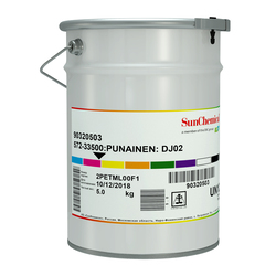 Краска трафаретная сольвентная SUN CHEMICAL серия NC-572, 572-33500 вишнёво-красная, 5 кг