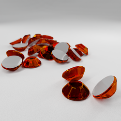 Термостразы RHINESTONE, ограненные, стекло, SS10 (3 мм), №19 Hyacinth (оранжевый), 1 гросс