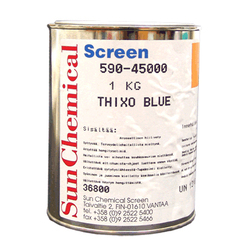 Краска трафаретная сольвентная SUN CHEMICAL серия BRILLAX, 590-O50 оранжевая, 1 кг