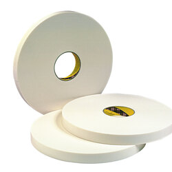Двухсторонняя клеевая лента 3M 9508W, белый вспененный полиэтилен, акриловый адгезив, 0.8 мм, 12 мм х 66 м