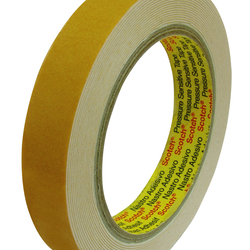 Двухсторонняя клеевая лента 3M 9528W, белый вспененный полиэтилен, каучуковый адгезив, 0.8 мм, 12 мм х 66 м