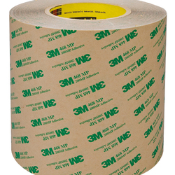 Двухсторонняя клеевая лента 3M 468 МР, безосновная, прозрачная, акриловый адгезив 0.13 мм, 609 мм х 54.9 м