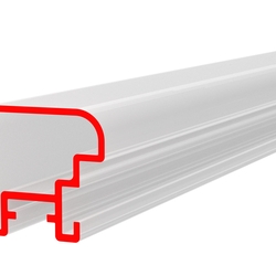 Профиль пластиковый багетный BLANK-FRAME, полый, прозрачный, длина 3 м