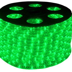 Световой шнур (дюралайт) INFINILITE SR мини-фиксинг, d=11.5 мм, 36 ламп/м, IP65, шаг резки 1 м, цвет ламп зелёный