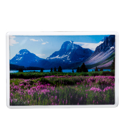 Магнит акриловый самозакатный, прямоугольный (80 x 55 мм), вставка 74 x 49 мм, заготовка