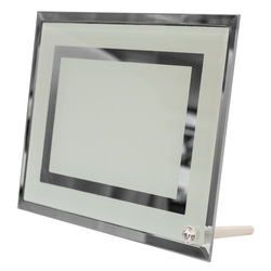 Фоторамка для сублимации BL04, стеклянная, прозрачная, белое поле, 5 мм, размер 180 х 230 мм