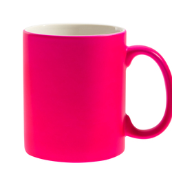 Кружка для сублимации, 330 мл, d=82 мм, флюоресцентная розовая