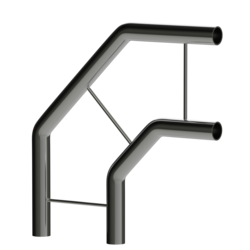 Угол 2-х труб TRITIX TR-04, полукруглый, вертикальный
