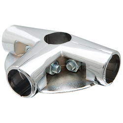 Зажим для труб в 5-ти направлениях с 2-мя полками UNO-chr-09, d=25 мм