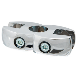 Крепёж двойной для ДСП или стекла JOK-chr-055, d=25 мм