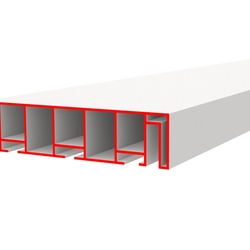 Профиль пластиковый КВАДРО, ширина 90 мм, белый, длина 4 м