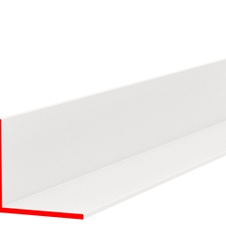 Профиль пластиковый L-НОРМ, 20 х 20 мм, белый, глянцевый, длина 3 м
