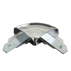 Коннектор угловой ALU-POSTER 38, глянцевый хром