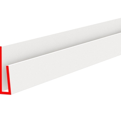 Профиль пластиковый J-ФЛЕКС, 2 мм, белый, глянцевый, длина 3 м