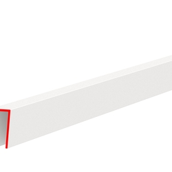 Профиль пластиковый П-НОРМ, 2 мм, белый, глянцевый, длина 3 м