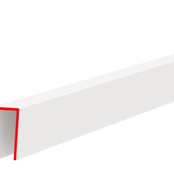 Профиль пластиковый П-НОРМ, 3 мм, белый, глянцевый, длина 3 м