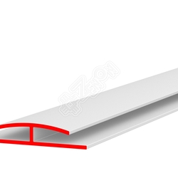 Профиль пластиковый Н-НОРМ, 4 мм, белый, глянцевый, длина 3 м