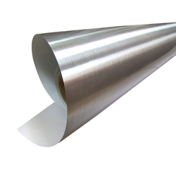 Плёнка металлизированная LX/LG, Hi-Cast Metallized Film, 5111, царапанное серебро, сложный полиэфир, 50 мкм, до 5 лет, 0.92 x 50 м