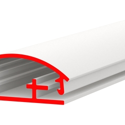 Профиль алюминиевый ALU-POSTER 25Ew, овальный, белый матовый, паз 2 мм, длина 3 м