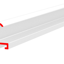 Профиль алюминиевый ALU-FRAME 2, белый матовый, длина 3.05 м