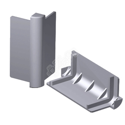 Коннектор угловой ALU-BOX 130, белый