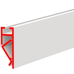 Профиль пластиковый BANNER-CLICK, защёлкивающийся, белый, длина 3 м