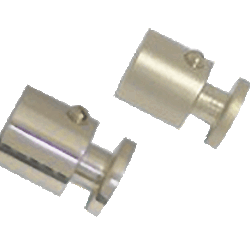 Дистанционный держатель с плоским винтом, антивандальный, латунь L=15 мм; D=16  мм; S=2-6 мм, матированный никель