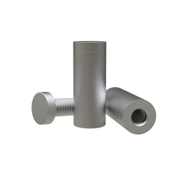 Дистанционный держатель STAKE 1841 с плоским винтом, диаметр 18 мм, высота 41 мм. Алюминий. Натуральный анод