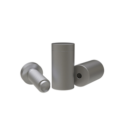 Дистанционный держатель STAKE 1830 с плоским винтом, диаметр 18 мм, высота 30 мм. Алюминий. Натуральный анод