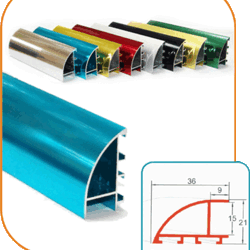 Алюминиевый профиль ALU-FRAME №87, 15-36-21, натуральный анод, 2.9 м